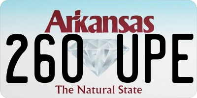 AR license plate 260UPE
