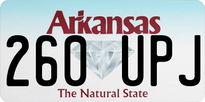 AR license plate 260UPJ