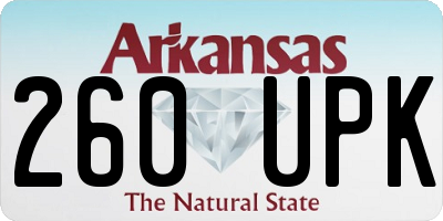AR license plate 260UPK