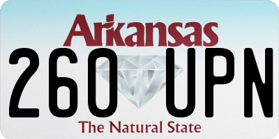 AR license plate 260UPN