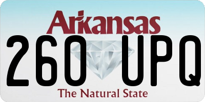 AR license plate 260UPQ