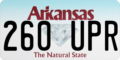 AR license plate 260UPR