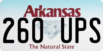 AR license plate 260UPS