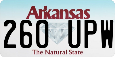 AR license plate 260UPW