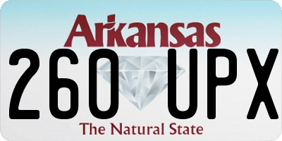 AR license plate 260UPX
