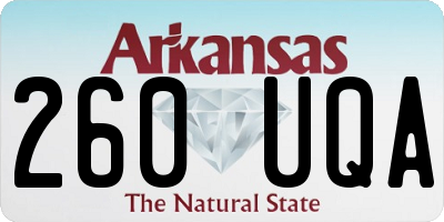 AR license plate 260UQA