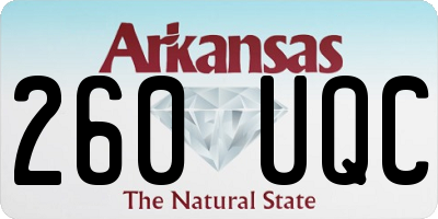 AR license plate 260UQC