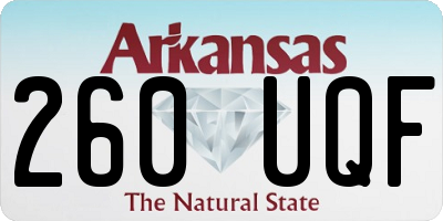 AR license plate 260UQF