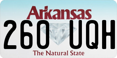 AR license plate 260UQH