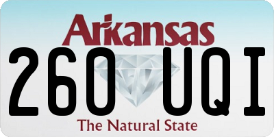 AR license plate 260UQI