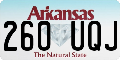 AR license plate 260UQJ