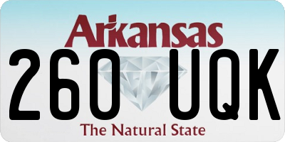 AR license plate 260UQK