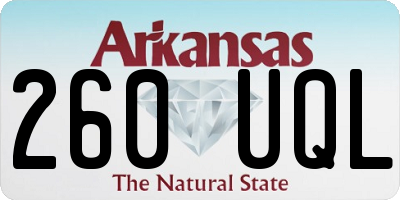 AR license plate 260UQL