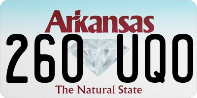 AR license plate 260UQO