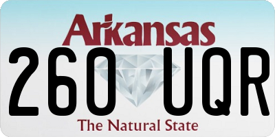 AR license plate 260UQR