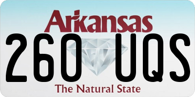 AR license plate 260UQS