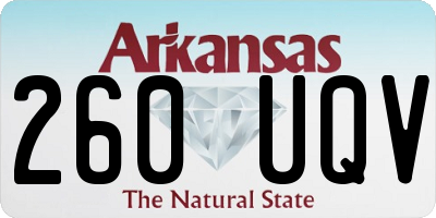 AR license plate 260UQV
