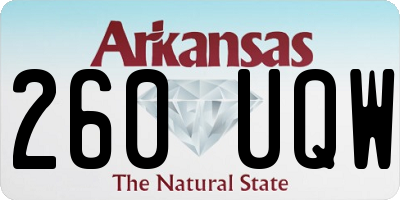 AR license plate 260UQW