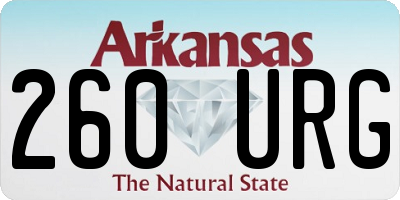 AR license plate 260URG