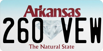 AR license plate 260VEW