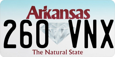 AR license plate 260VNX