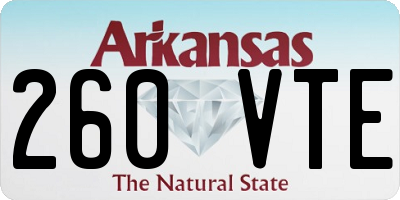 AR license plate 260VTE
