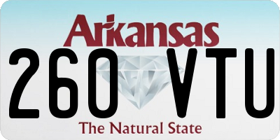 AR license plate 260VTU