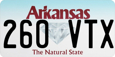 AR license plate 260VTX