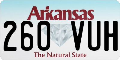 AR license plate 260VUH