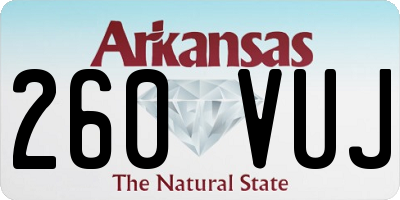 AR license plate 260VUJ
