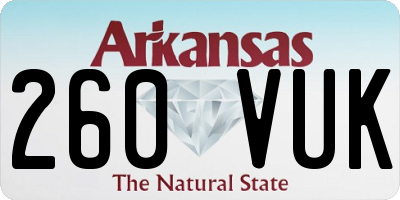 AR license plate 260VUK