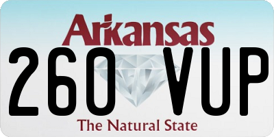 AR license plate 260VUP