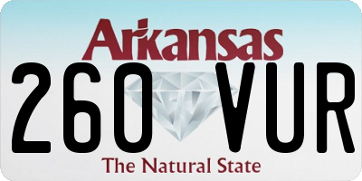 AR license plate 260VUR