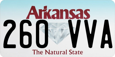 AR license plate 260VVA