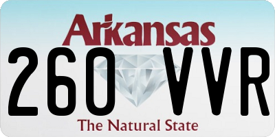 AR license plate 260VVR