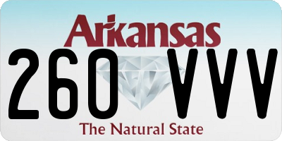 AR license plate 260VVV