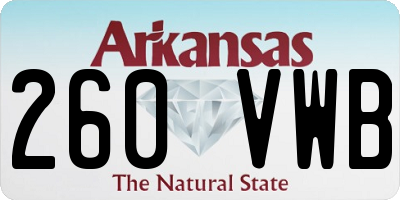 AR license plate 260VWB