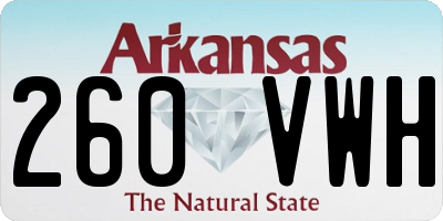 AR license plate 260VWH