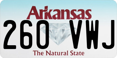 AR license plate 260VWJ