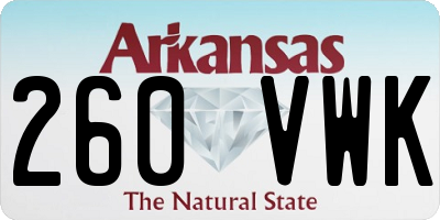 AR license plate 260VWK