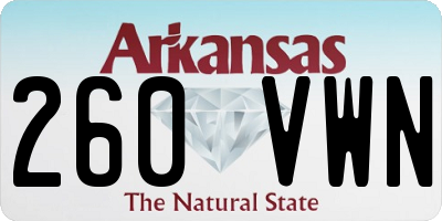AR license plate 260VWN