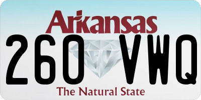 AR license plate 260VWQ