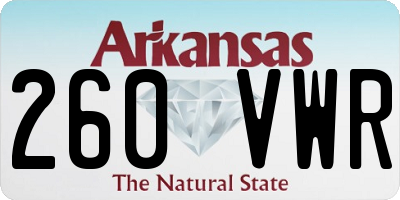 AR license plate 260VWR