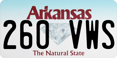 AR license plate 260VWS