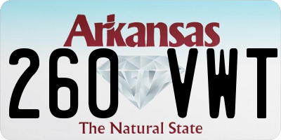 AR license plate 260VWT