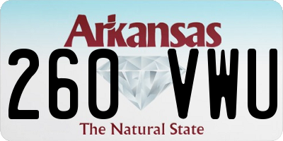 AR license plate 260VWU