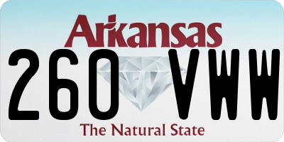 AR license plate 260VWW