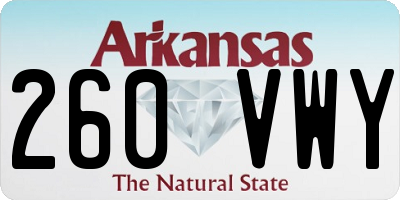 AR license plate 260VWY
