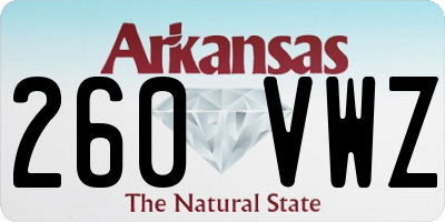 AR license plate 260VWZ