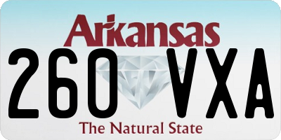 AR license plate 260VXA